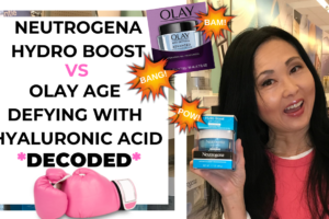 Neutrogena Hydro Boost Gel vs Olay Age Defying with Hyaluronic Acid DECODED